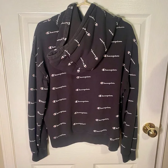 Champion Women’s Size Large Black Graphic Hoodie - Picture 3 of 4